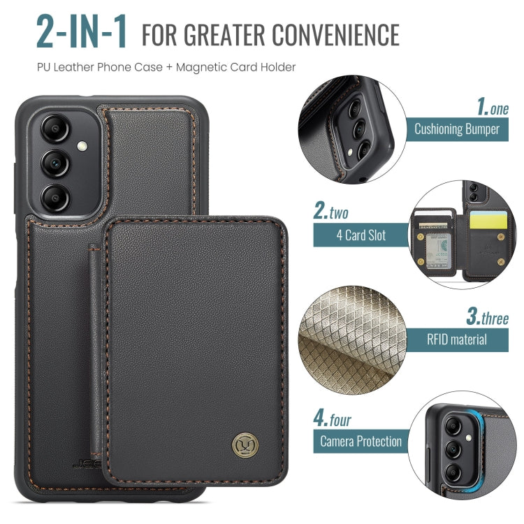 For Samsung Galaxy A14 4G / 5G JEEHOOD J05 Business Magnetic Style RFID Leather Phone Case