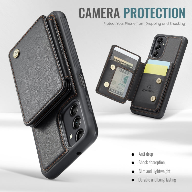 For Samsung Galaxy A14 4G / 5G JEEHOOD J05 Business Magnetic Style RFID Leather Phone Case