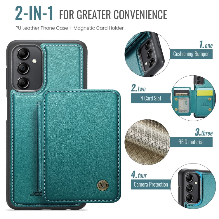For Samsung Galaxy A14 4G / 5G JEEHOOD J05 Business Magnetic Style RFID Leather Phone Case
