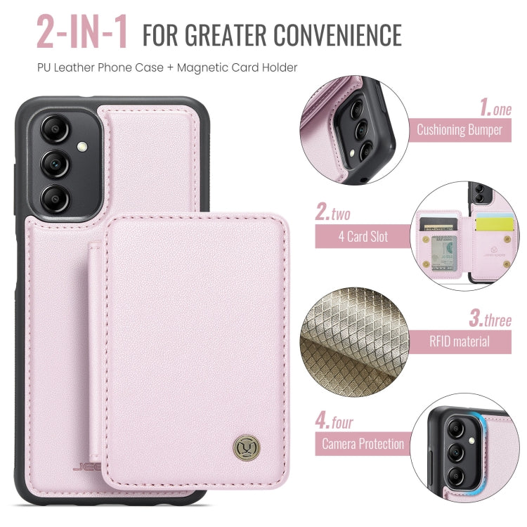 For Samsung Galaxy A14 4G / 5G JEEHOOD J05 Business Magnetic Style RFID Leather Phone Case