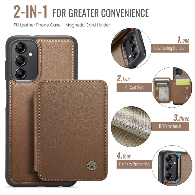 For Samsung Galaxy A14 4G / 5G JEEHOOD J05 Business Magnetic Style RFID Leather Phone Case
