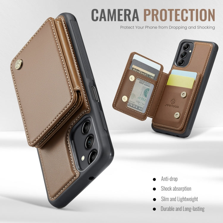 For Samsung Galaxy A14 4G / 5G JEEHOOD J05 Business Magnetic Style RFID Leather Phone Case