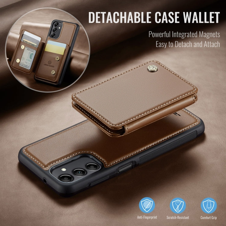 For Samsung Galaxy A14 4G / 5G JEEHOOD J05 Business Magnetic Style RFID Leather Phone Case
