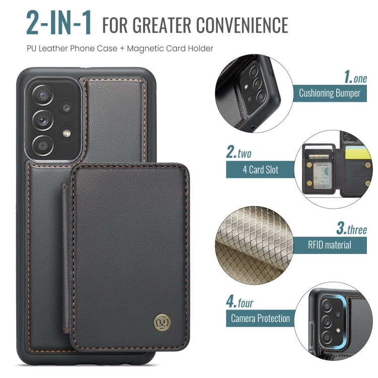 For Samsung Galaxy A23 JEEHOOD J05 Business Magnetic Style RFID Leather Phone Case