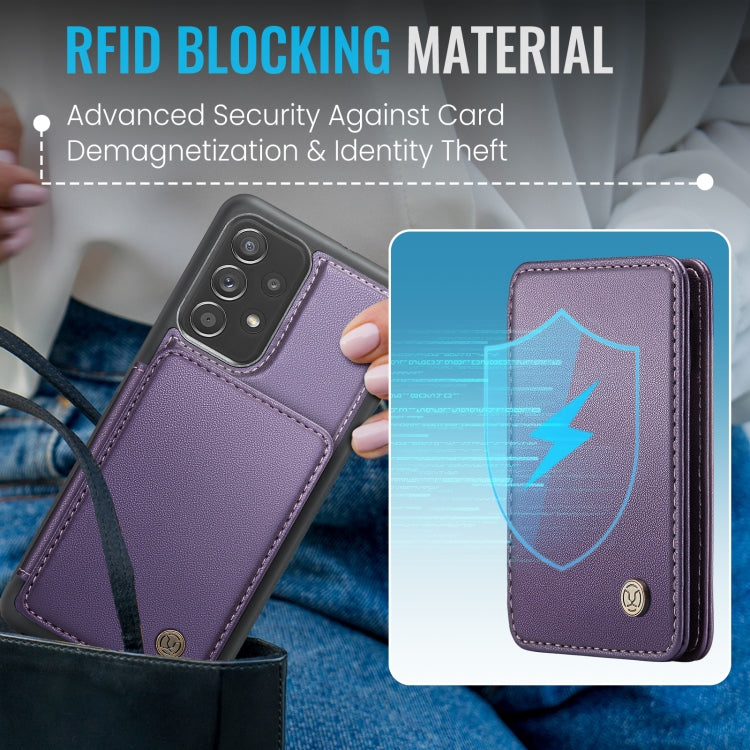 For Samsung Galaxy A23 JEEHOOD J05 Business Magnetic Style RFID Leather Phone Case