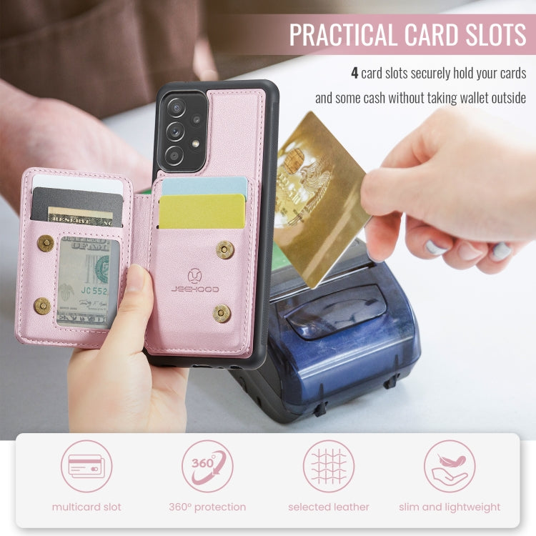 For Samsung Galaxy A23 JEEHOOD J05 Business Magnetic Style RFID Leather Phone Case