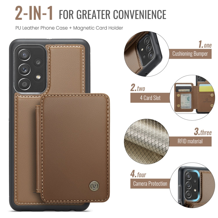 For Samsung Galaxy A23 JEEHOOD J05 Business Magnetic Style RFID Leather Phone Case