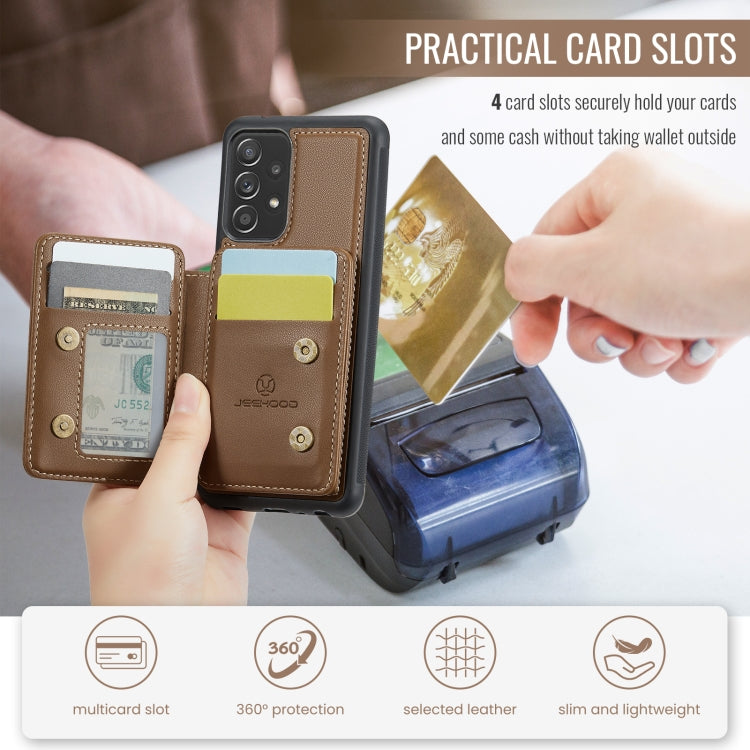 For Samsung Galaxy A23 JEEHOOD J05 Business Magnetic Style RFID Leather Phone Case