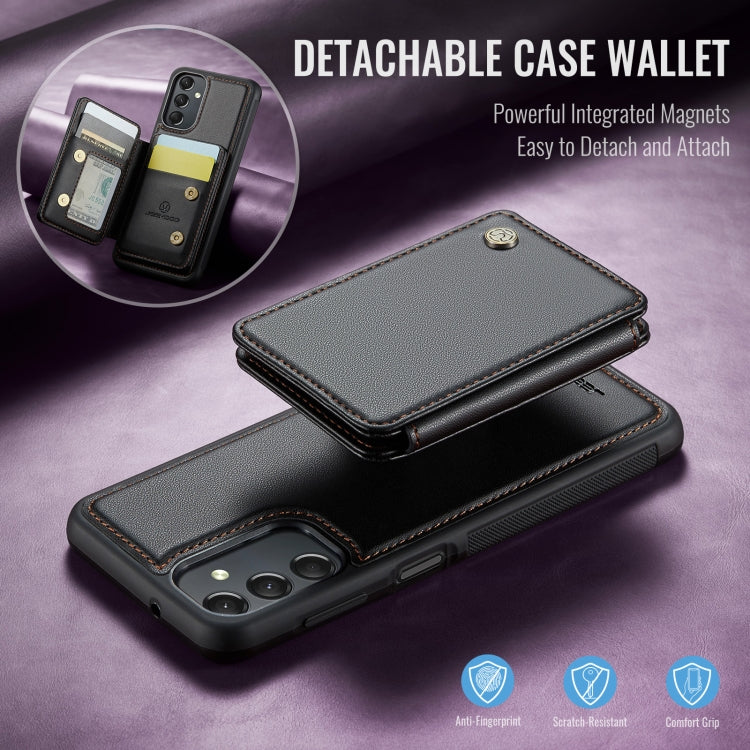 For Samsung Galaxy A24 4G JEEHOOD J05 Business Magnetic Style RFID Leather Phone Case