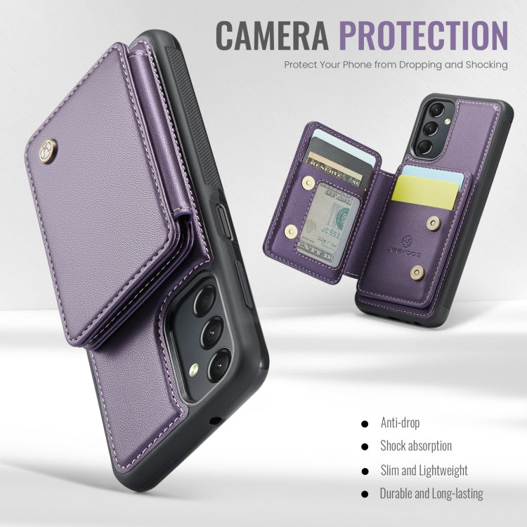For Samsung Galaxy A24 4G JEEHOOD J05 Business Magnetic Style RFID Leather Phone Case