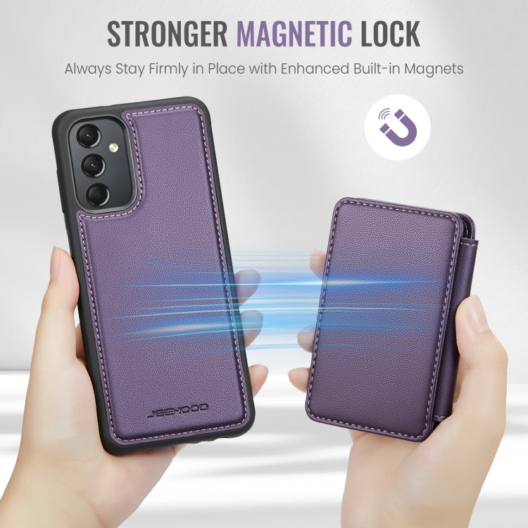 For Samsung Galaxy A24 4G JEEHOOD J05 Business Magnetic Style RFID Leather Phone Case