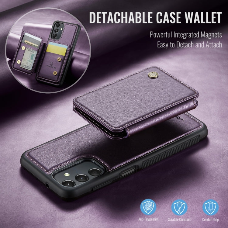 For Samsung Galaxy A24 4G JEEHOOD J05 Business Magnetic Style RFID Leather Phone Case