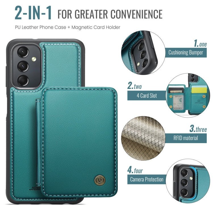 For Samsung Galaxy A24 4G JEEHOOD J05 Business Magnetic Style RFID Leather Phone Case