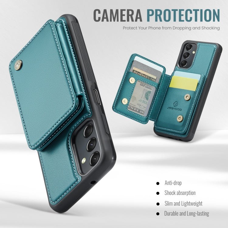 For Samsung Galaxy A24 4G JEEHOOD J05 Business Magnetic Style RFID Leather Phone Case