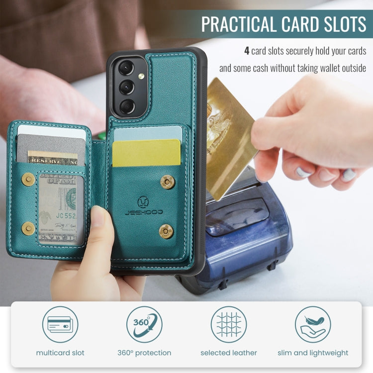 For Samsung Galaxy A24 4G JEEHOOD J05 Business Magnetic Style RFID Leather Phone Case