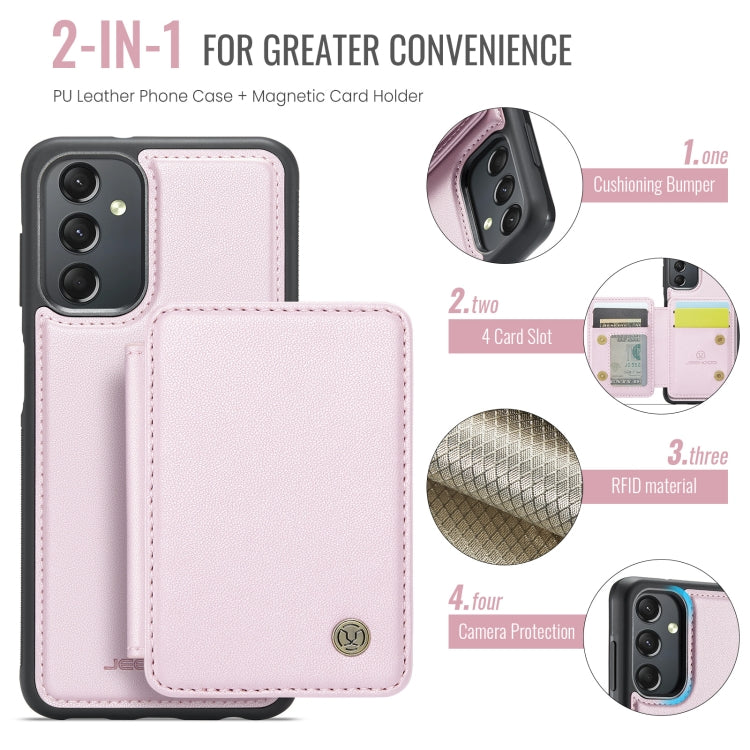 For Samsung Galaxy A24 4G JEEHOOD J05 Business Magnetic Style RFID Leather Phone Case