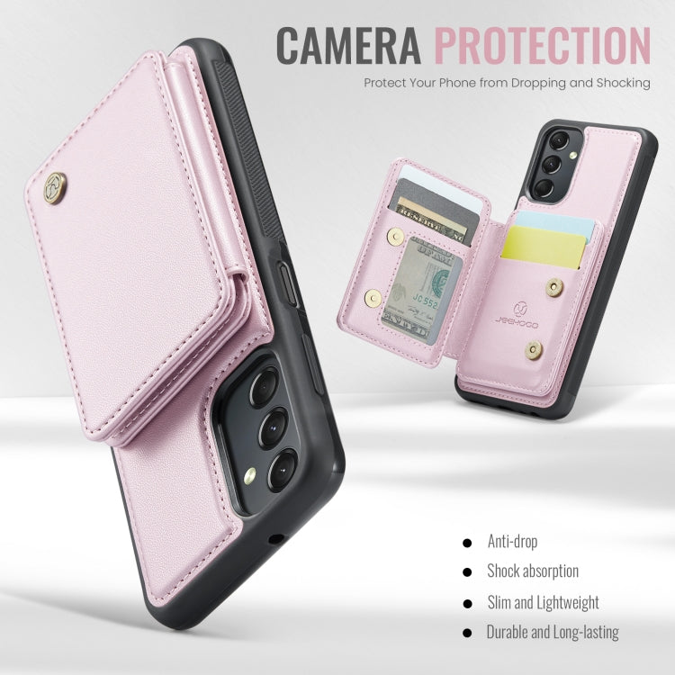 For Samsung Galaxy A24 4G JEEHOOD J05 Business Magnetic Style RFID Leather Phone Case