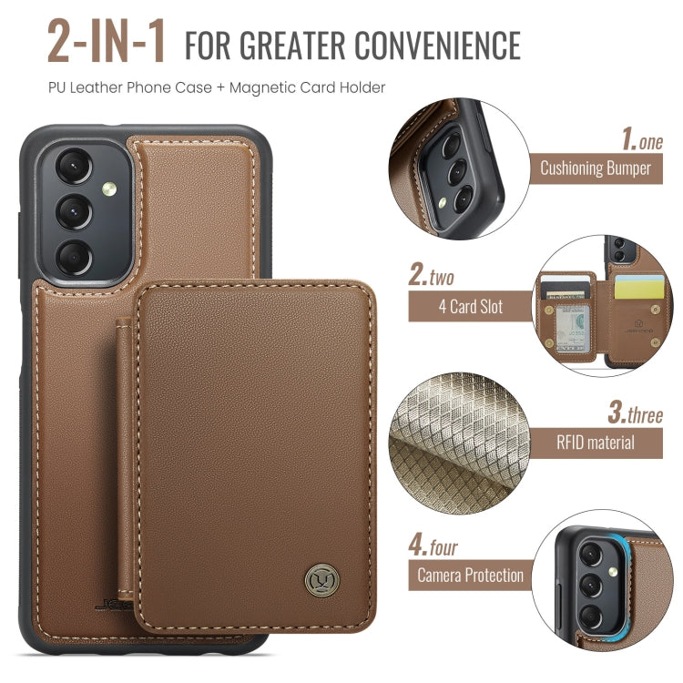 For Samsung Galaxy A24 4G JEEHOOD J05 Business Magnetic Style RFID Leather Phone Case