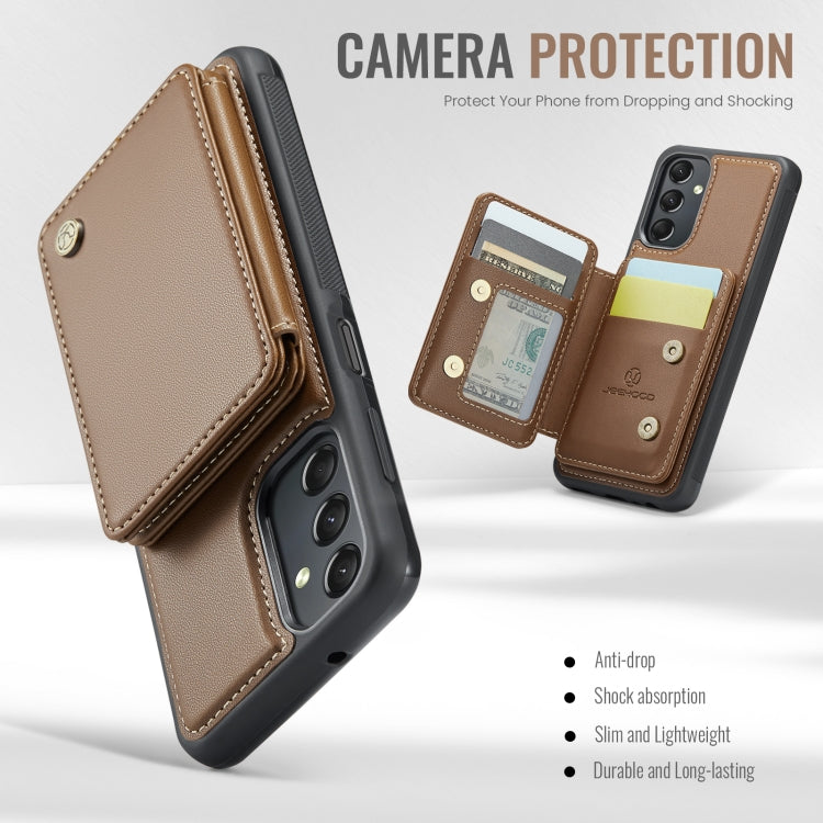 For Samsung Galaxy A24 4G JEEHOOD J05 Business Magnetic Style RFID Leather Phone Case