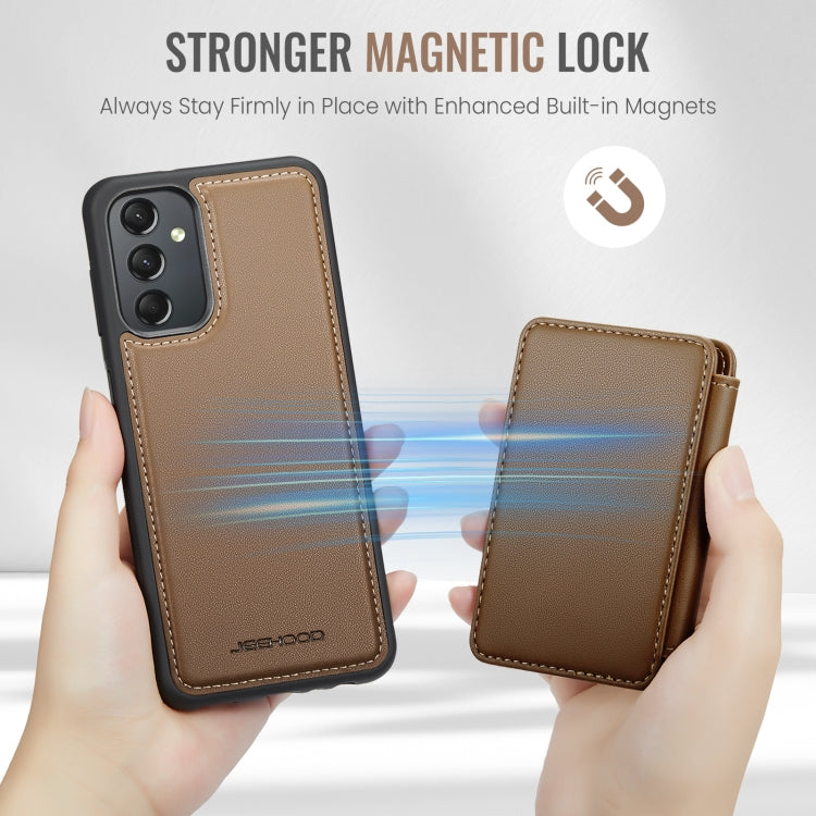 For Samsung Galaxy A24 4G JEEHOOD J05 Business Magnetic Style RFID Leather Phone Case