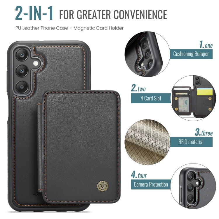 For Samsung Galaxy A25 JEEHOOD J05 Business Magnetic Style RFID Leather Phone Case