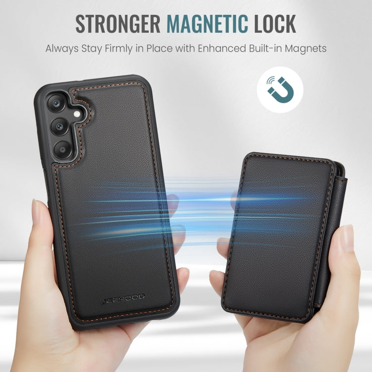 For Samsung Galaxy A25 JEEHOOD J05 Business Magnetic Style RFID Leather Phone Case