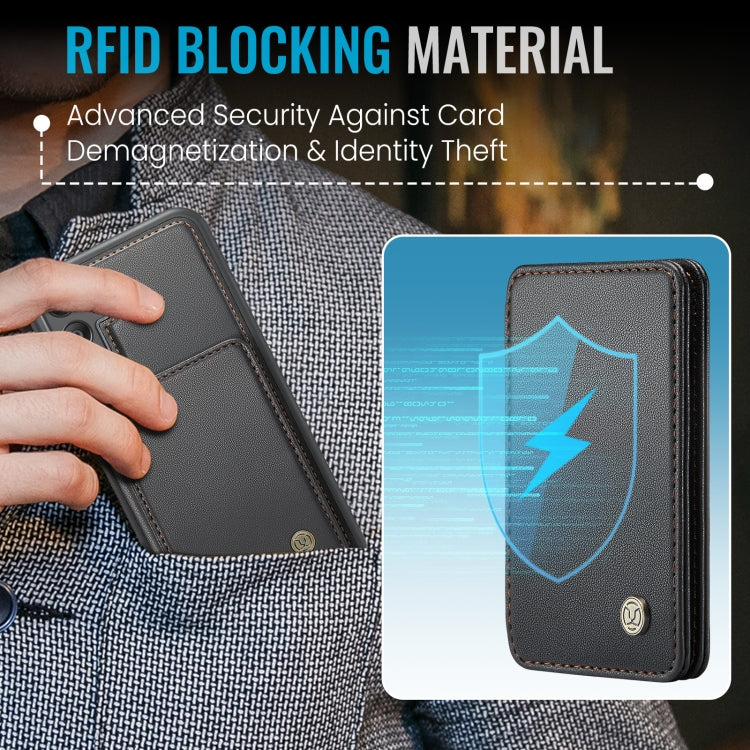 For Samsung Galaxy A25 JEEHOOD J05 Business Magnetic Style RFID Leather Phone Case
