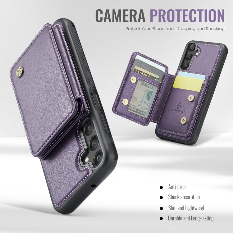 For Samsung Galaxy A25 JEEHOOD J05 Business Magnetic Style RFID Leather Phone Case