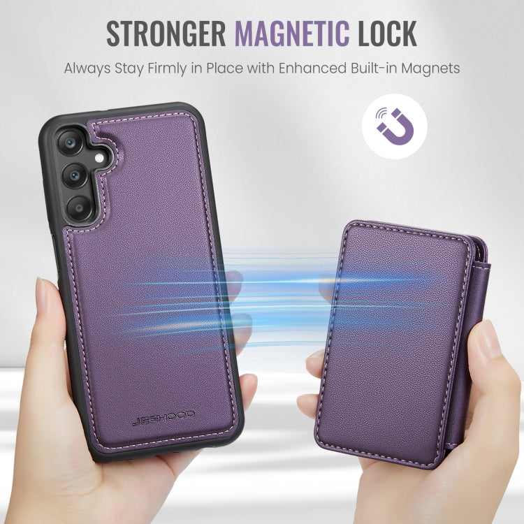 For Samsung Galaxy A25 JEEHOOD J05 Business Magnetic Style RFID Leather Phone Case