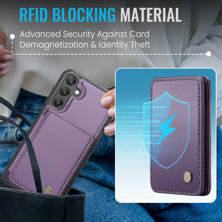For Samsung Galaxy A25 JEEHOOD J05 Business Magnetic Style RFID Leather Phone Case