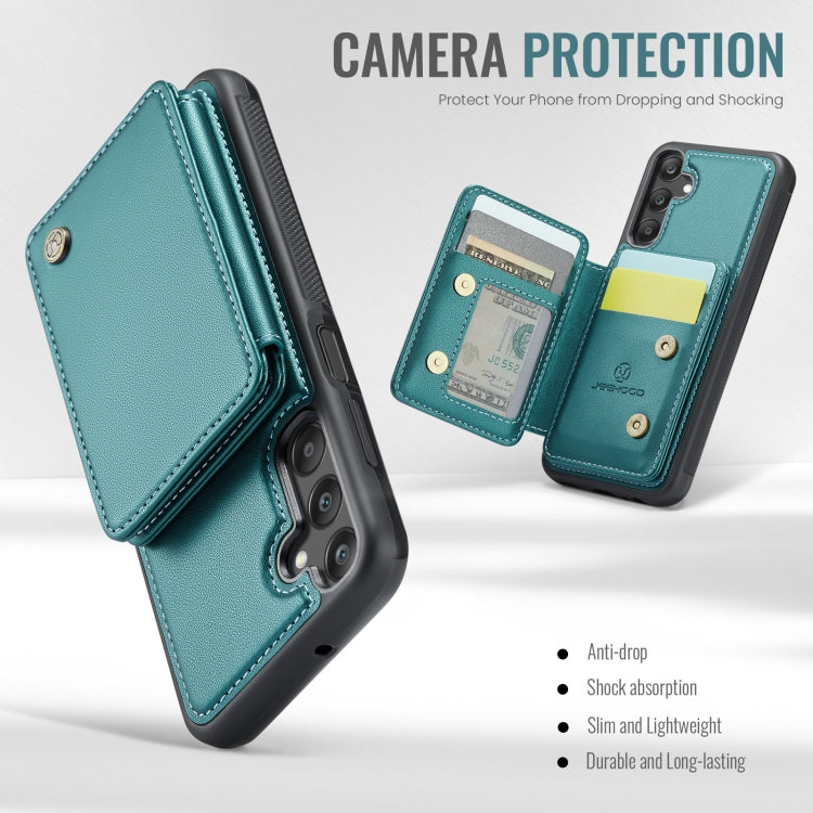 For Samsung Galaxy A25 JEEHOOD J05 Business Magnetic Style RFID Leather Phone Case
