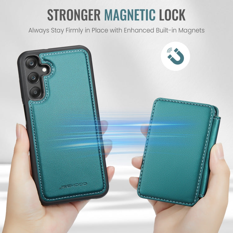 For Samsung Galaxy A25 JEEHOOD J05 Business Magnetic Style RFID Leather Phone Case