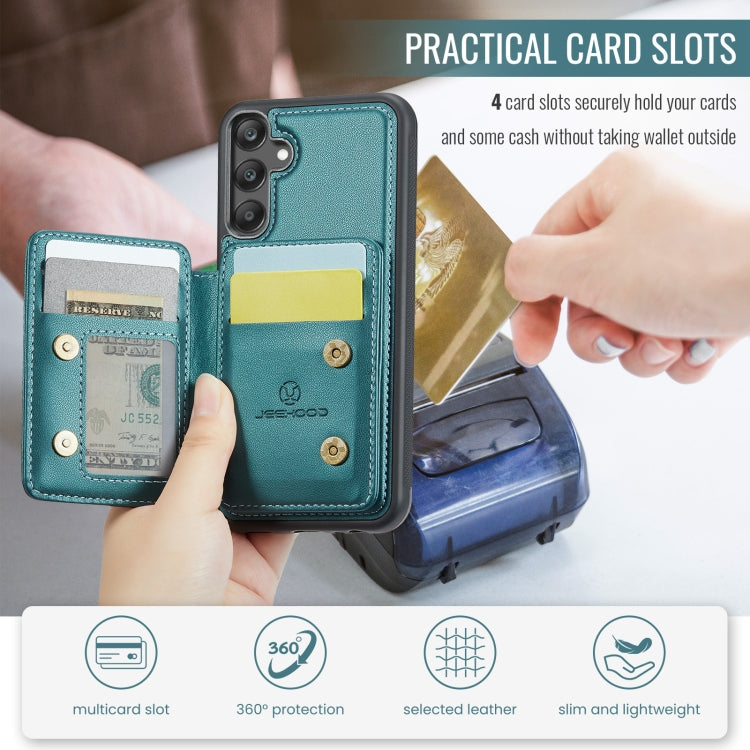For Samsung Galaxy A25 JEEHOOD J05 Business Magnetic Style RFID Leather Phone Case