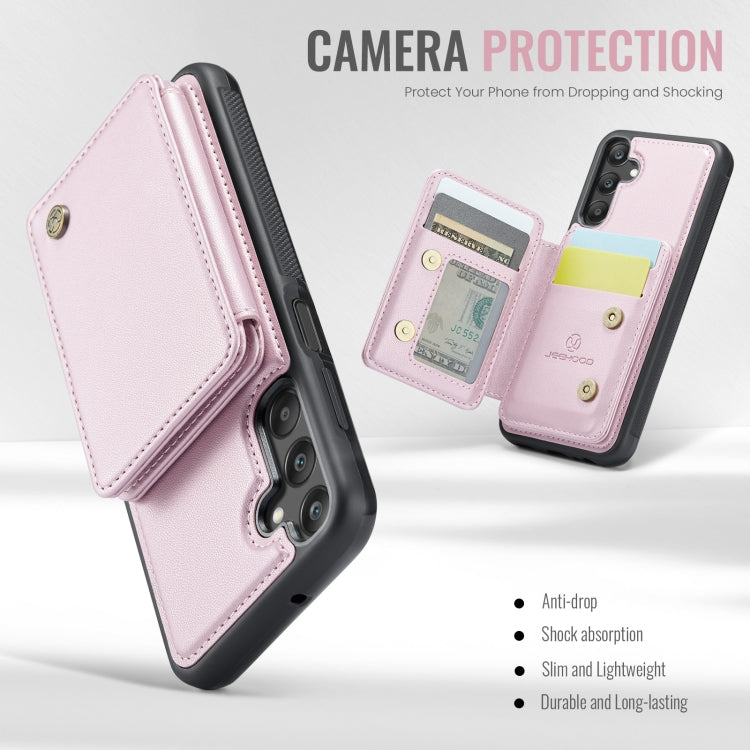 For Samsung Galaxy A25 JEEHOOD J05 Business Magnetic Style RFID Leather Phone Case