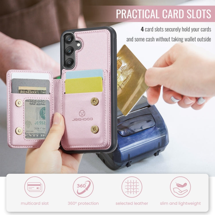 For Samsung Galaxy A25 JEEHOOD J05 Business Magnetic Style RFID Leather Phone Case