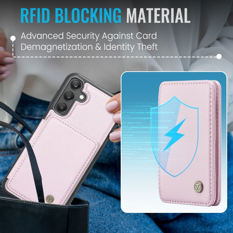 For Samsung Galaxy A25 JEEHOOD J05 Business Magnetic Style RFID Leather Phone Case