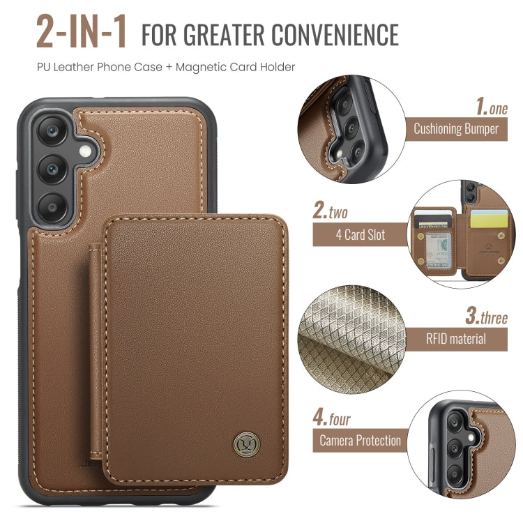 For Samsung Galaxy A25 JEEHOOD J05 Business Magnetic Style RFID Leather Phone Case