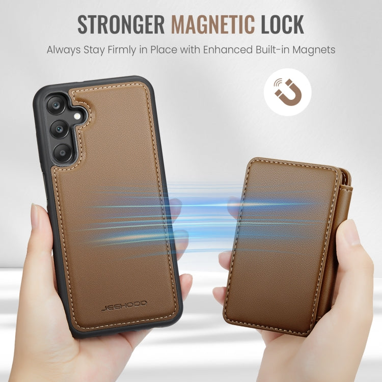 For Samsung Galaxy A25 JEEHOOD J05 Business Magnetic Style RFID Leather Phone Case