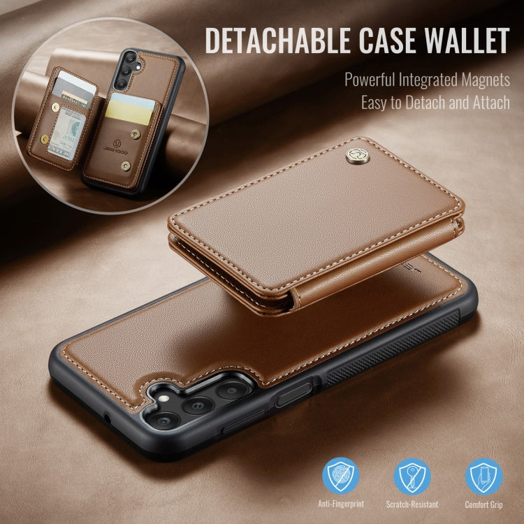 For Samsung Galaxy A25 JEEHOOD J05 Business Magnetic Style RFID Leather Phone Case