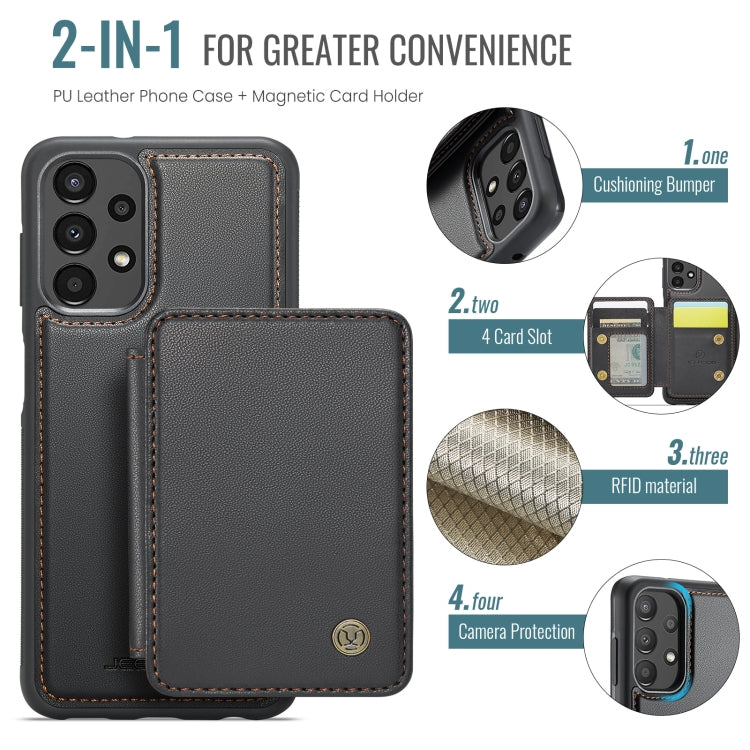 For Samsung Galaxy A33 5G JEEHOOD J05 Business Magnetic Style RFID Leather Phone Case