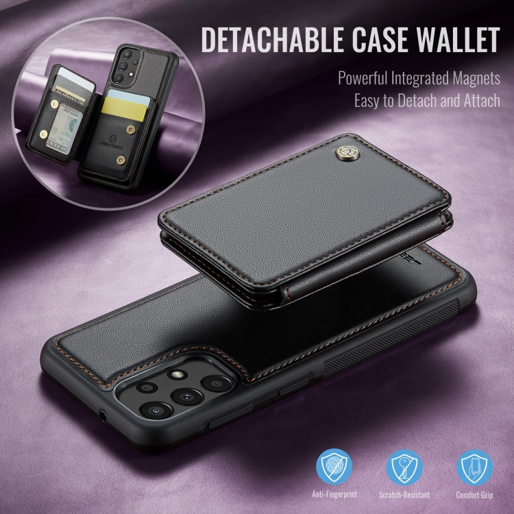 For Samsung Galaxy A33 5G JEEHOOD J05 Business Magnetic Style RFID Leather Phone Case