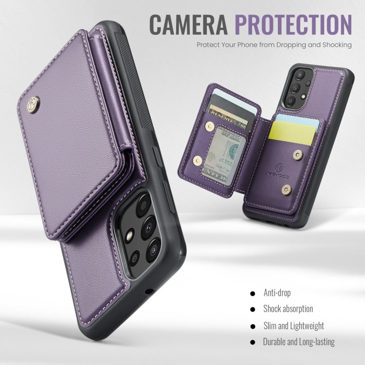 For Samsung Galaxy A33 5G JEEHOOD J05 Business Magnetic Style RFID Leather Phone Case