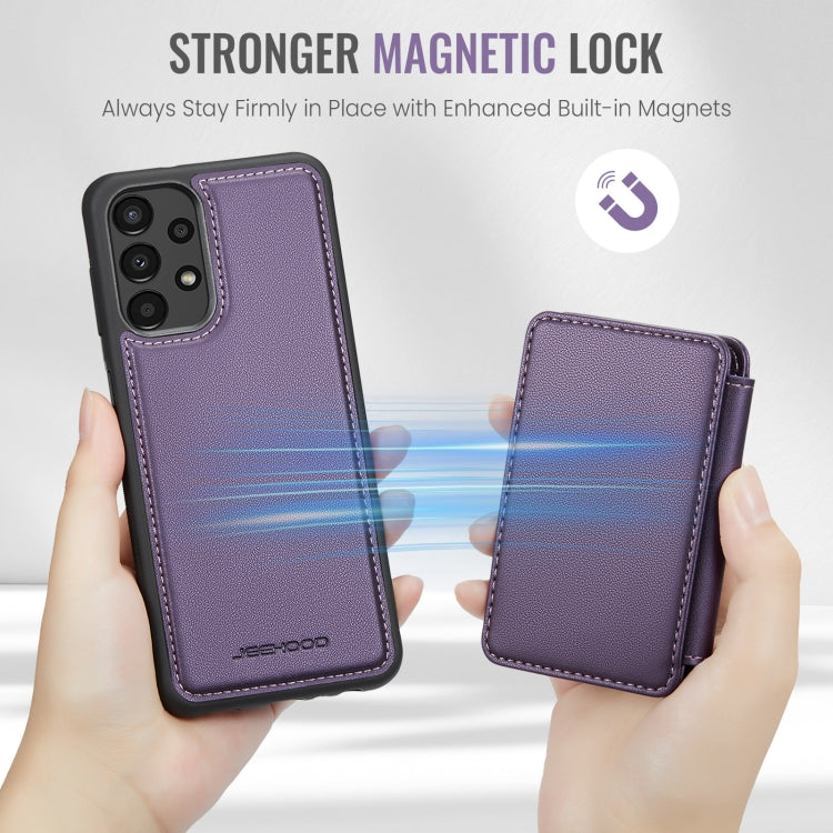 For Samsung Galaxy A33 5G JEEHOOD J05 Business Magnetic Style RFID Leather Phone Case