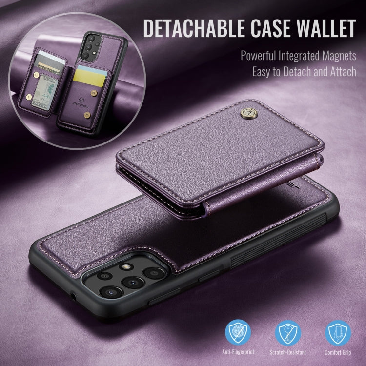 For Samsung Galaxy A33 5G JEEHOOD J05 Business Magnetic Style RFID Leather Phone Case