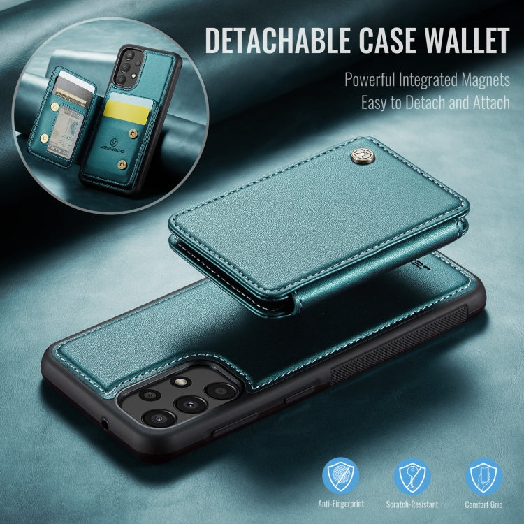 For Samsung Galaxy A33 5G JEEHOOD J05 Business Magnetic Style RFID Leather Phone Case