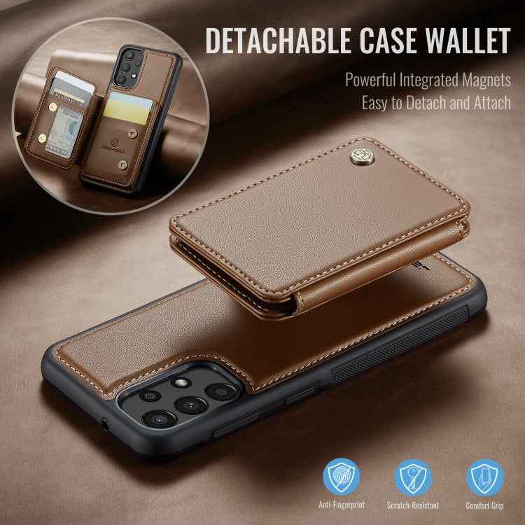 For Samsung Galaxy A33 5G JEEHOOD J05 Business Magnetic Style RFID Leather Phone Case