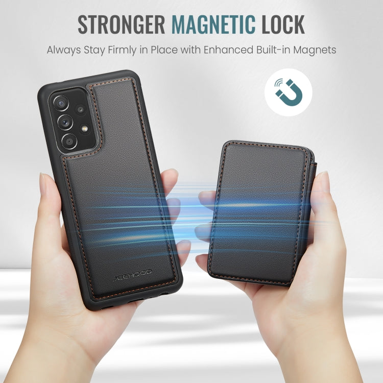 For Samsung Galaxy A53 5G JEEHOOD J05 Business Magnetic Style RFID Leather Phone Case