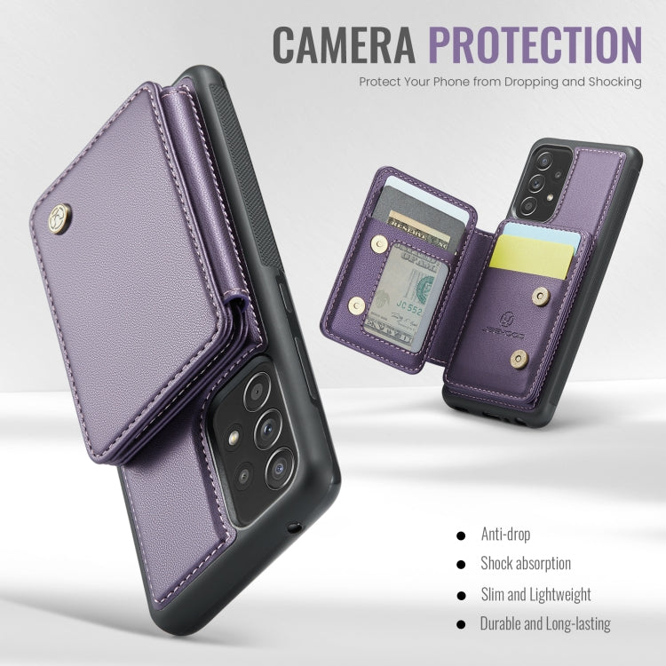 For Samsung Galaxy A53 5G JEEHOOD J05 Business Magnetic Style RFID Leather Phone Case
