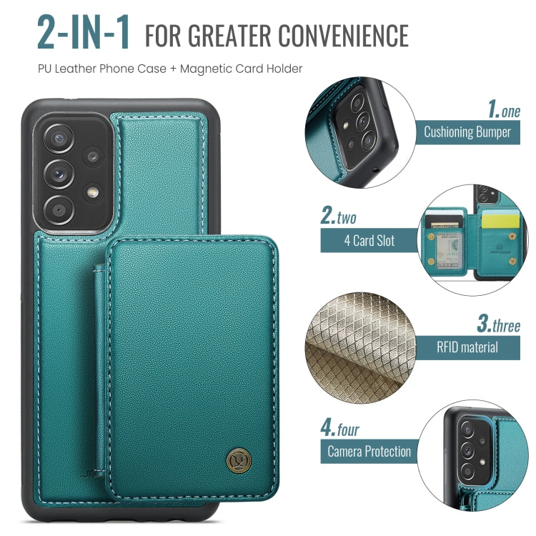 For Samsung Galaxy A53 5G JEEHOOD J05 Business Magnetic Style RFID Leather Phone Case
