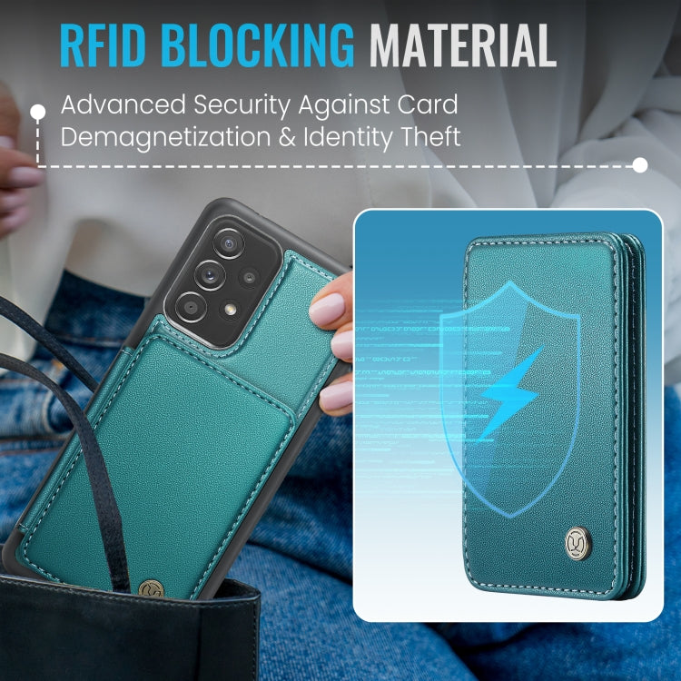 For Samsung Galaxy A53 5G JEEHOOD J05 Business Magnetic Style RFID Leather Phone Case